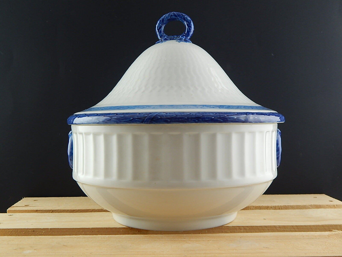 ROYAL COPENHAGEN TUREEN ZUPPIERA CENTROTAVOLA PORCELLANA FAN VENTAGLIO