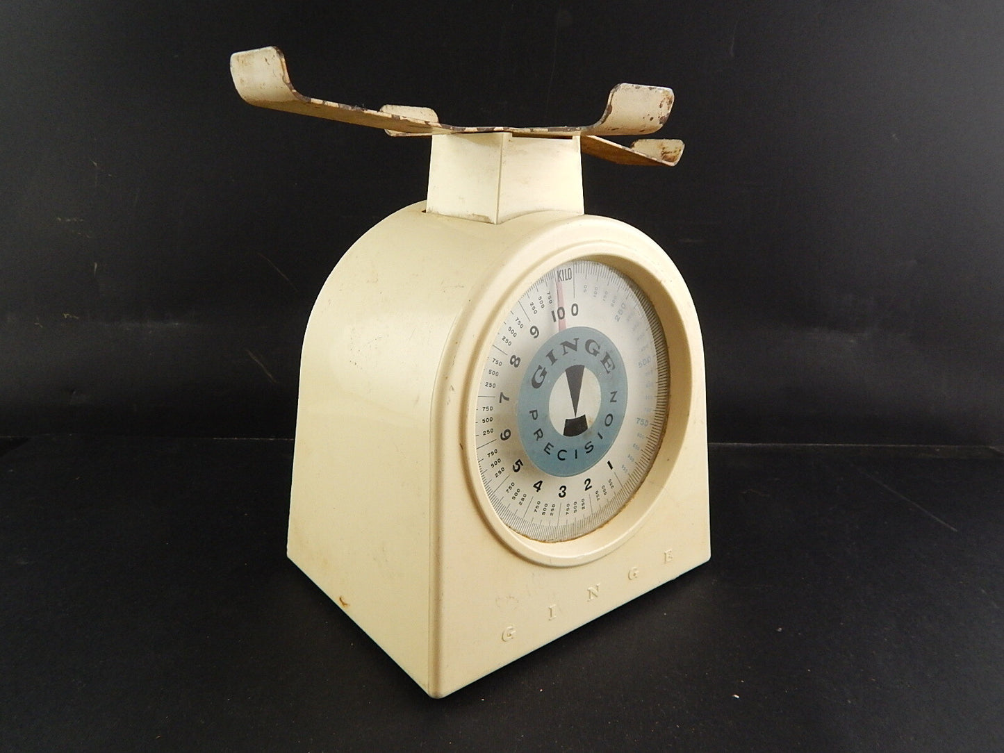 VINTAGE RARA BILANCIA DA CUCINA GINGE PLASTICA ANNI 40 COUNTRY CHIC COLLECTION