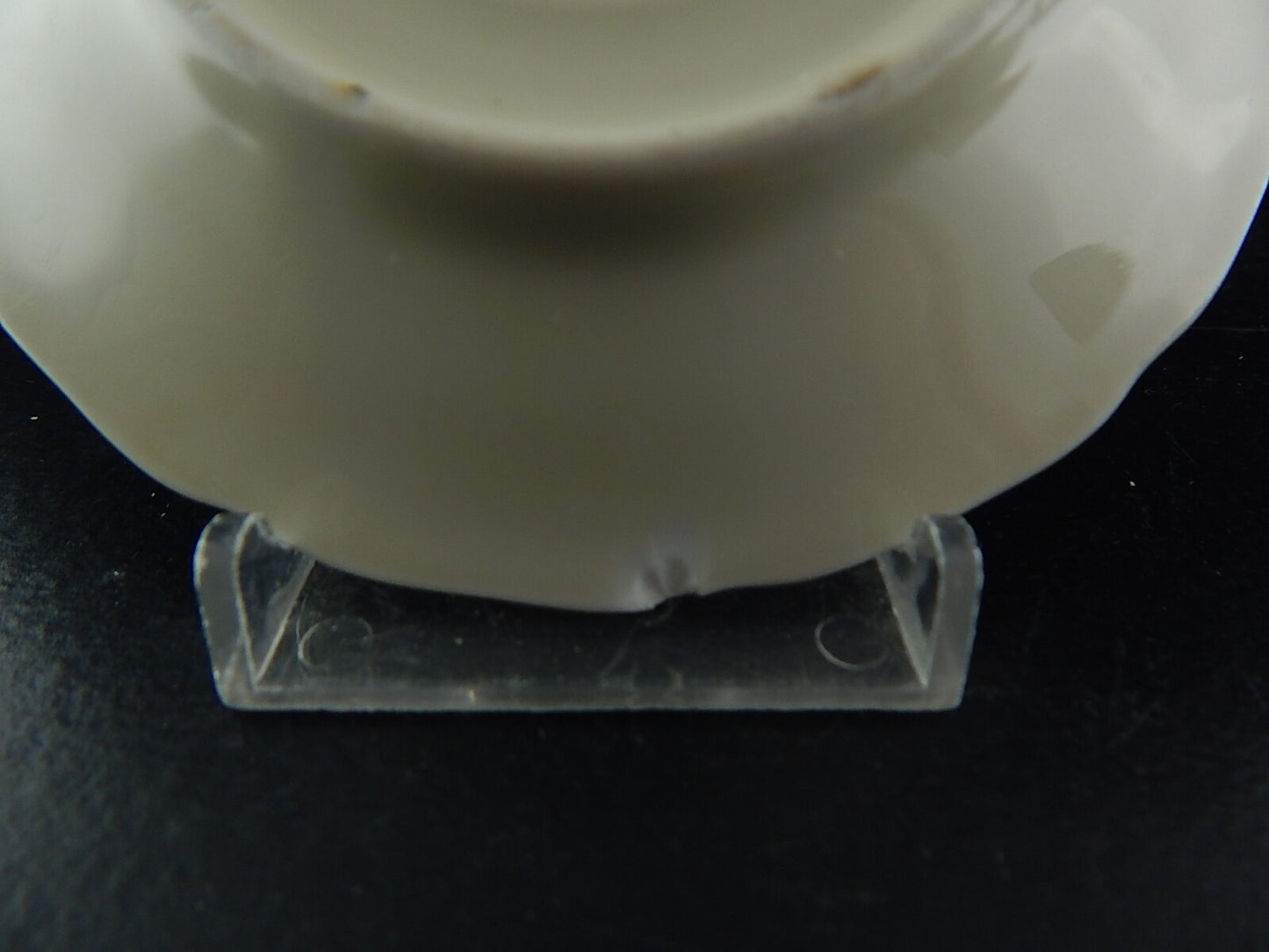 ANTICA PREZIOSA RARA TAZZINA CAFFÈ BOHEMIA ROYAL IVORY DECORO ARGENTO DIFETTO