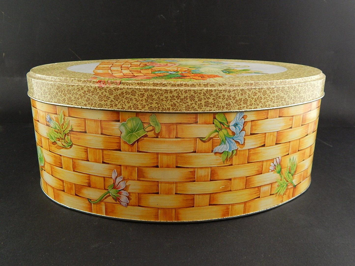 PUBBLICITARIO VINTAGE SCATOLA LATTA COLOMBA BATTISTERO PARMA ITALY