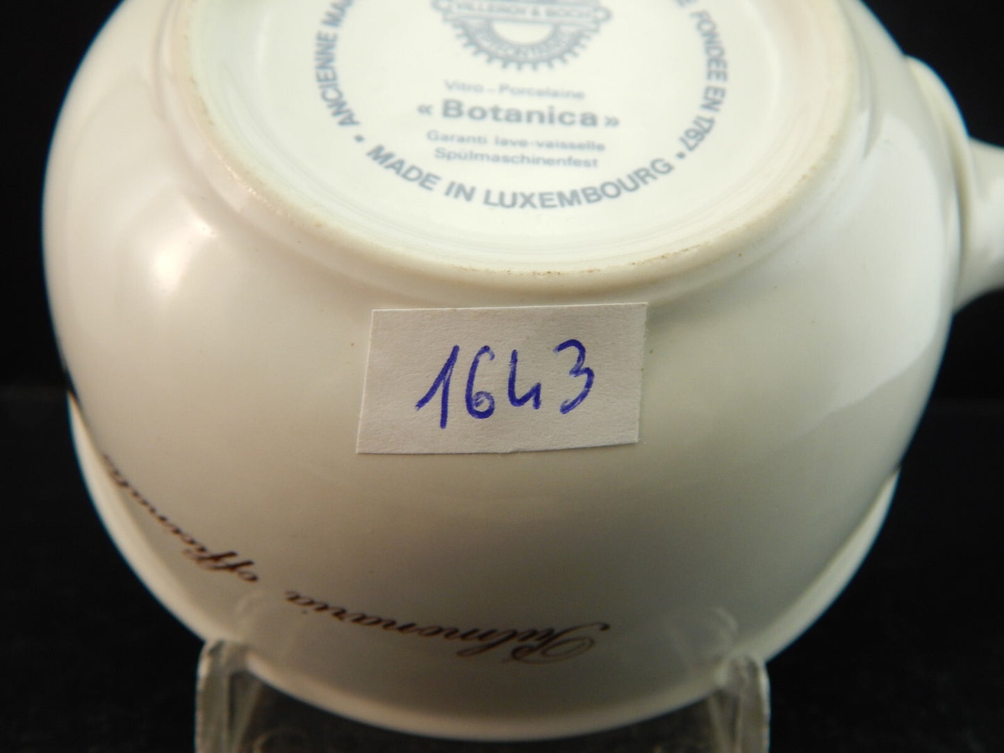 VINTAGE VILLEROY&BOCH TEGAMINO CIOTOLA CON MANICO PORCELLANA COLLEZIONE BOTANICA