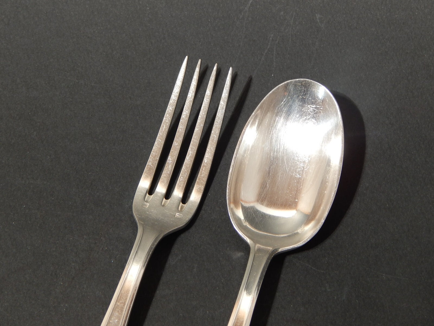 ANTICO ART DECO SET 18 POSATE FRANCESI ARGENTERIA SFAM ALPACCA ARGENTATE