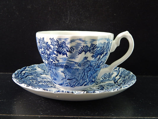 VINTAGE CERAMICA TAZZA TE' THE HUNTER MYOTT POTTERY ENGLAND IL CACCIATORE #2118