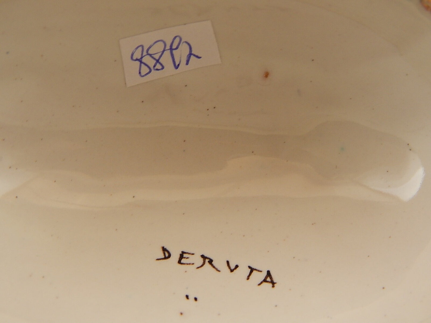 ANTICO CANDELIERE CANDELABRO CERAMICA MAIOLICHE DERUTA PERUGIA PRIMI ANNI 900