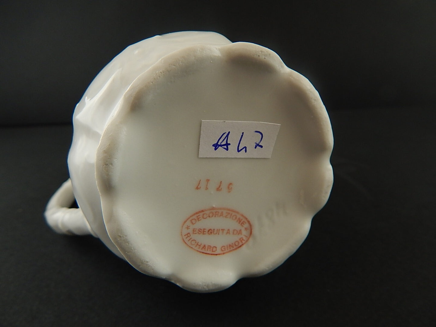 ANTICA LIBERTY ART NOUVEAU LATTIERA BRICCO PORCELLANA RICHARD GINORI 1896-1910