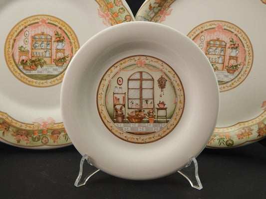 VINTAGE SERVIZIO 18 PIATTI CERAMICA SIC DECORO SWEET HOME