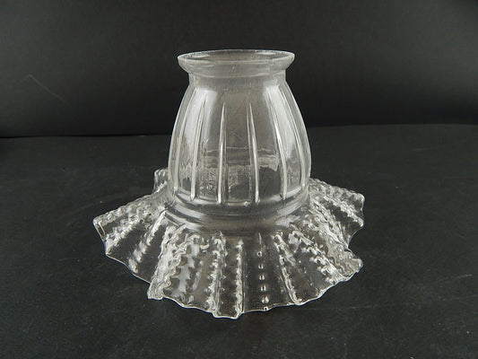 ANTICO EPOCA LIBERTY VETRO SOFFIATO TULIP PARALUME PER APPLIQUE O LAMPADA A435