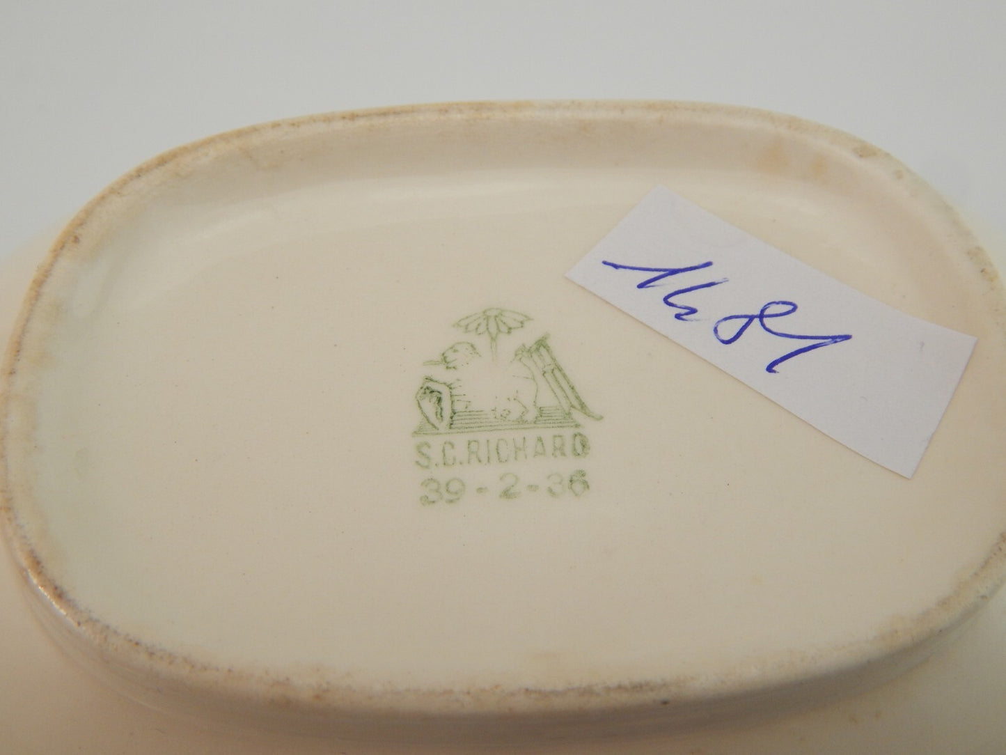 ANTICA RARA SALSIERA CERAMICA S.C. RICHARD MILANO PRIMO 900