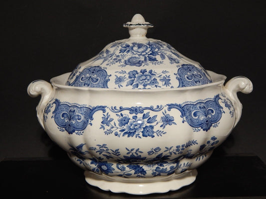 VINTAGE ZUPPIERA CENTROTAVOLA SEMI PORCELLANA RIDGWAY 1792 STAFFORDSHIRE WINDSOR