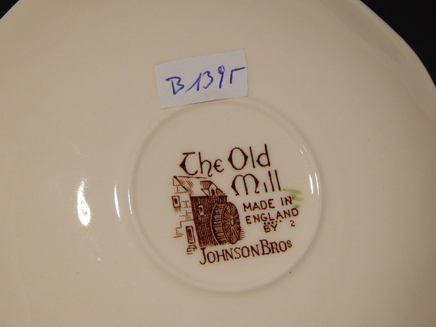 VINTAGE TAZZA DA TE' SEMI PORCELLANA JOHNSON BROS THE OLD MILL STAMPA A MANO