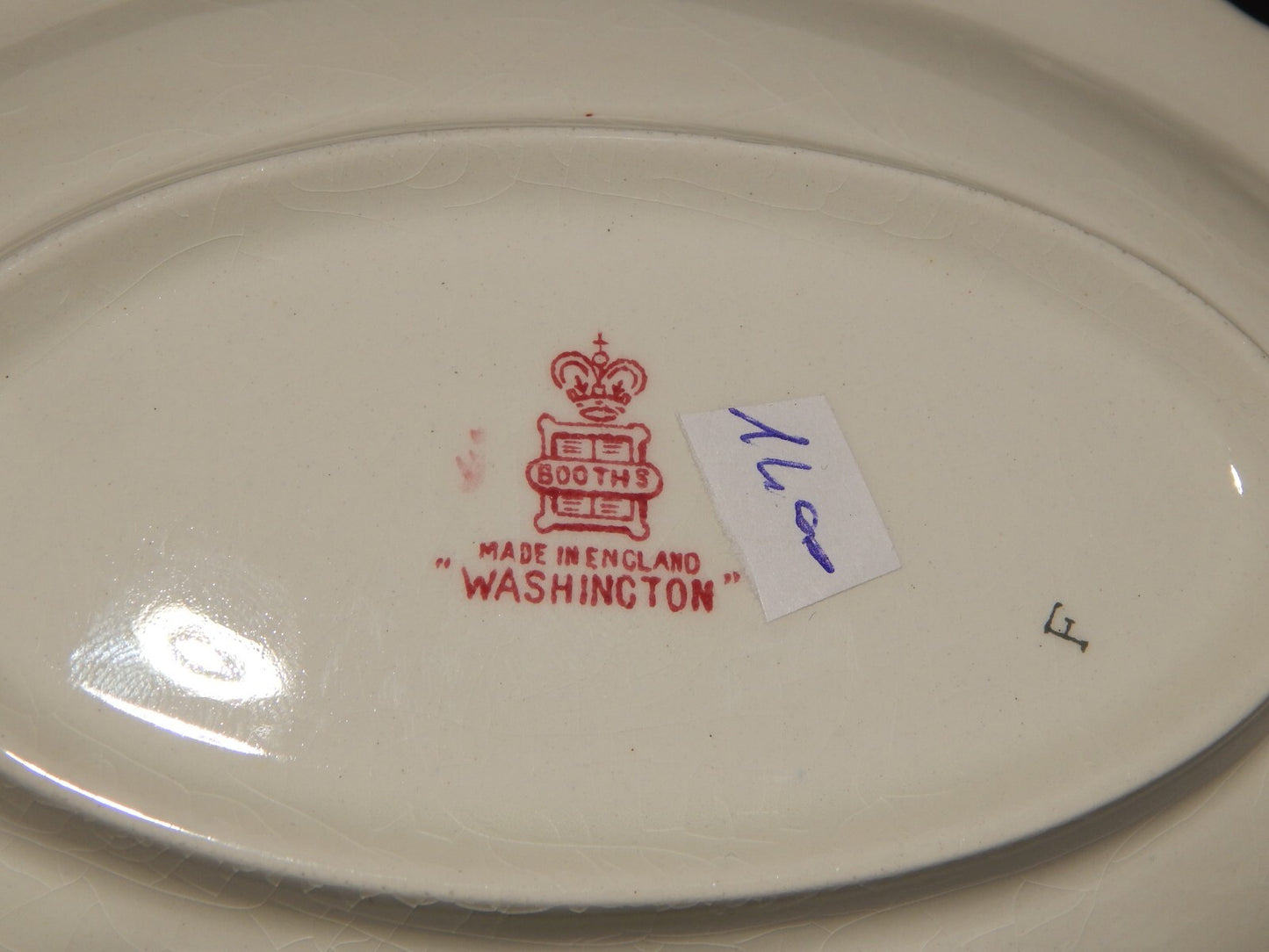 ANTICA RAVIERA VASSOIO PIATTO OVALE BOOTHS WASHINGTON SEMI-PORCELLANA INGLESE