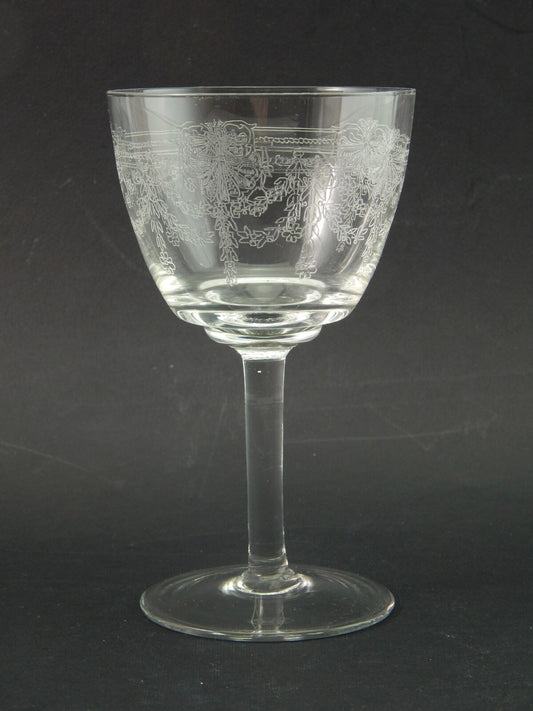 ANTICO LIBERTY SERVIZIO 20 CALICI VETRO SOFFIATO CRISTALLERIA VAL D'ELSA