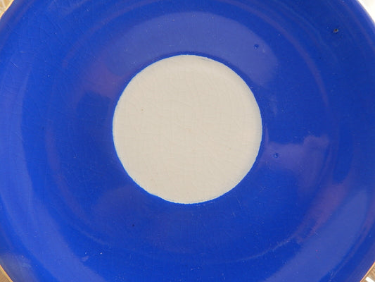 ANTICO PIATTO TERRAGLIA FORTE CERAMICA MAIOLICA BLU BIANCO ITALIA COUNTRY CHIC