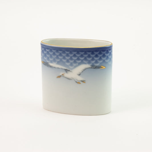 PORTA STUZZICADENTI PORCELLANA E ORO ZECCHINO GABBIANI BING&GRONDAHL 183