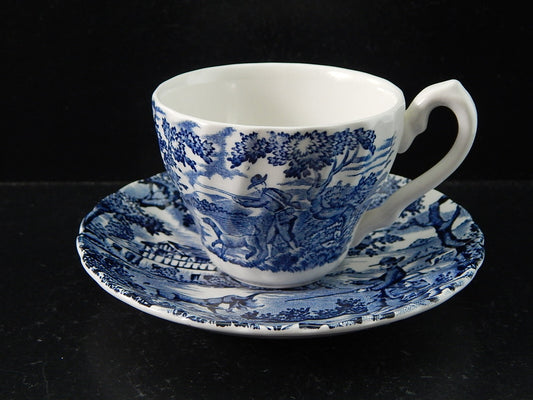 VINTAGE CERAMICA TAZZINA THE HUNTER MYOTT POTTERY ENGLAND IL CACCIATORE #2126