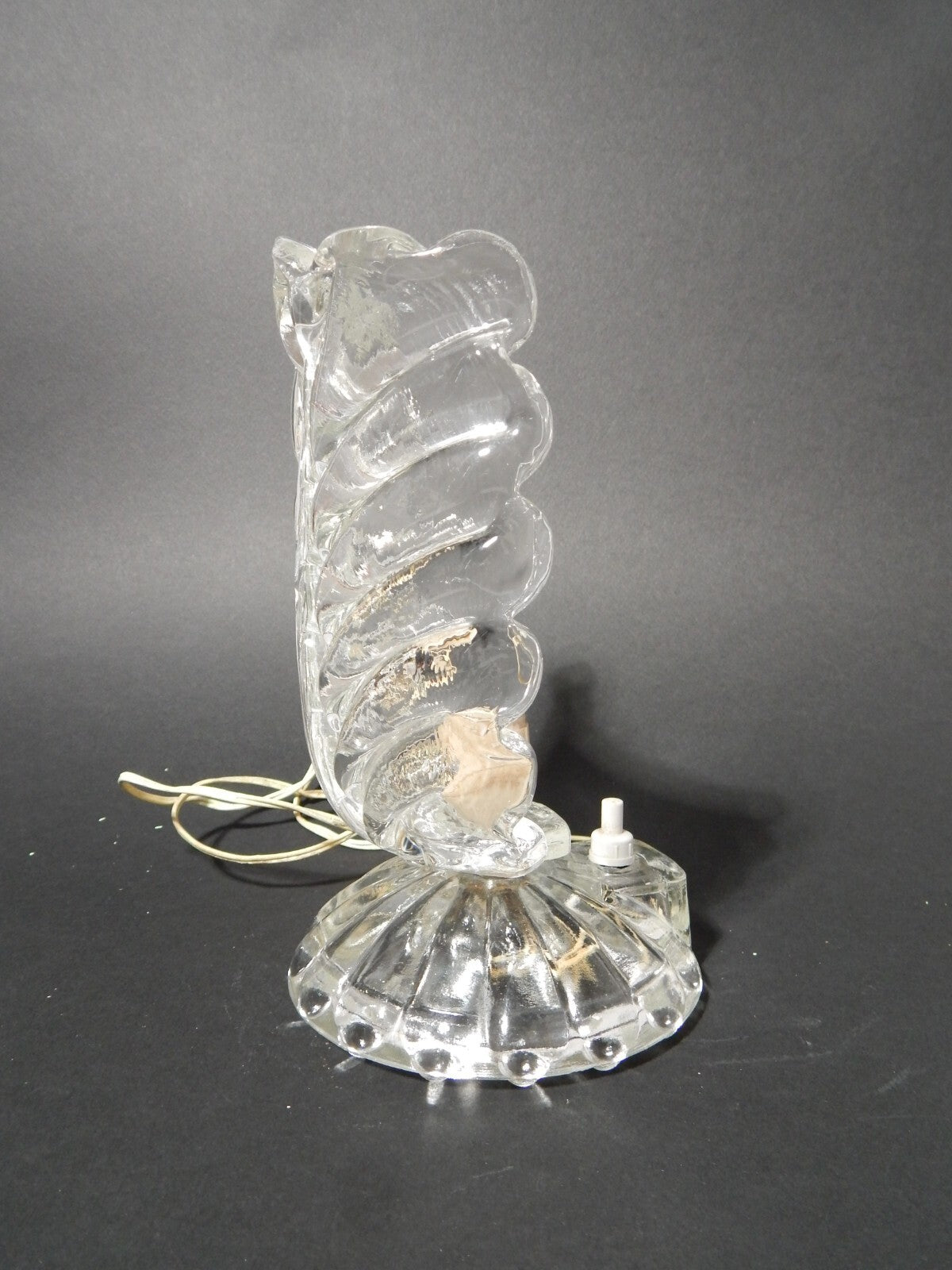 ANTICA ORIGINALE ART DECO LAMPADA ABAT JOUR VETRO SOFFIATO MURANO STILE BAROVIER
