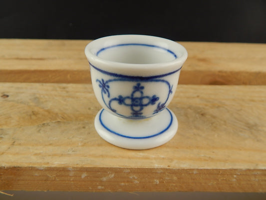 ANTICO PORTAUOVO PORCELLANA BIANCO BLU COBALTO WINTERLING BAVARIA BLUE FLUTED