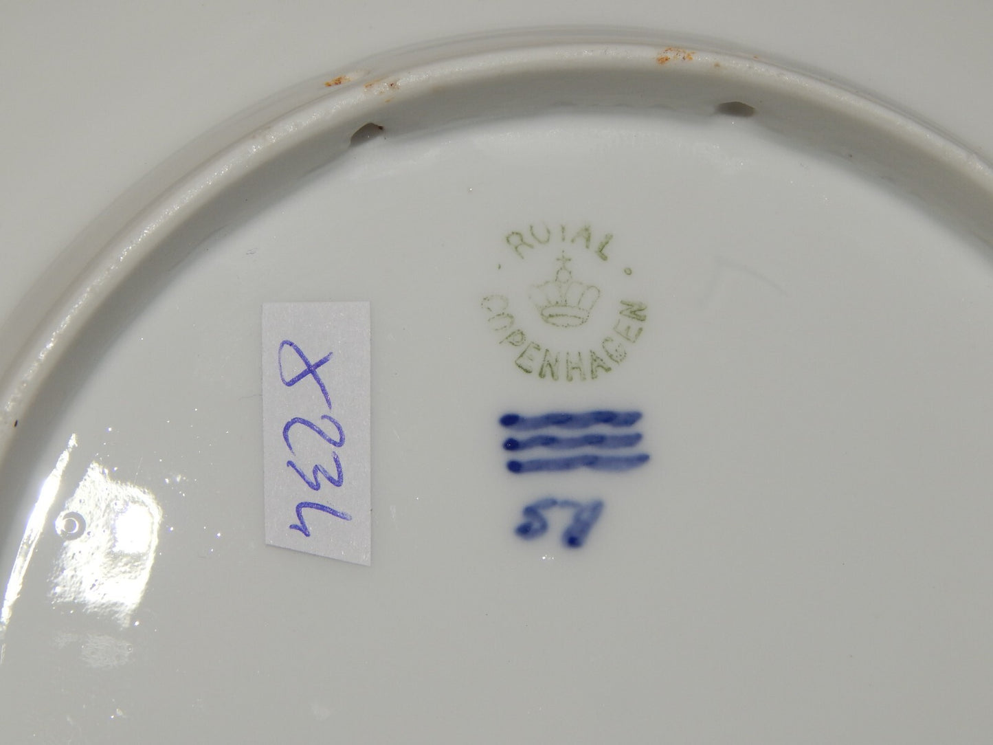 ROYAL COPENHAGEN PIATTO PORCELLANA 1809-1909 MARIBO AMTS OKONOMISKE SELSKAB