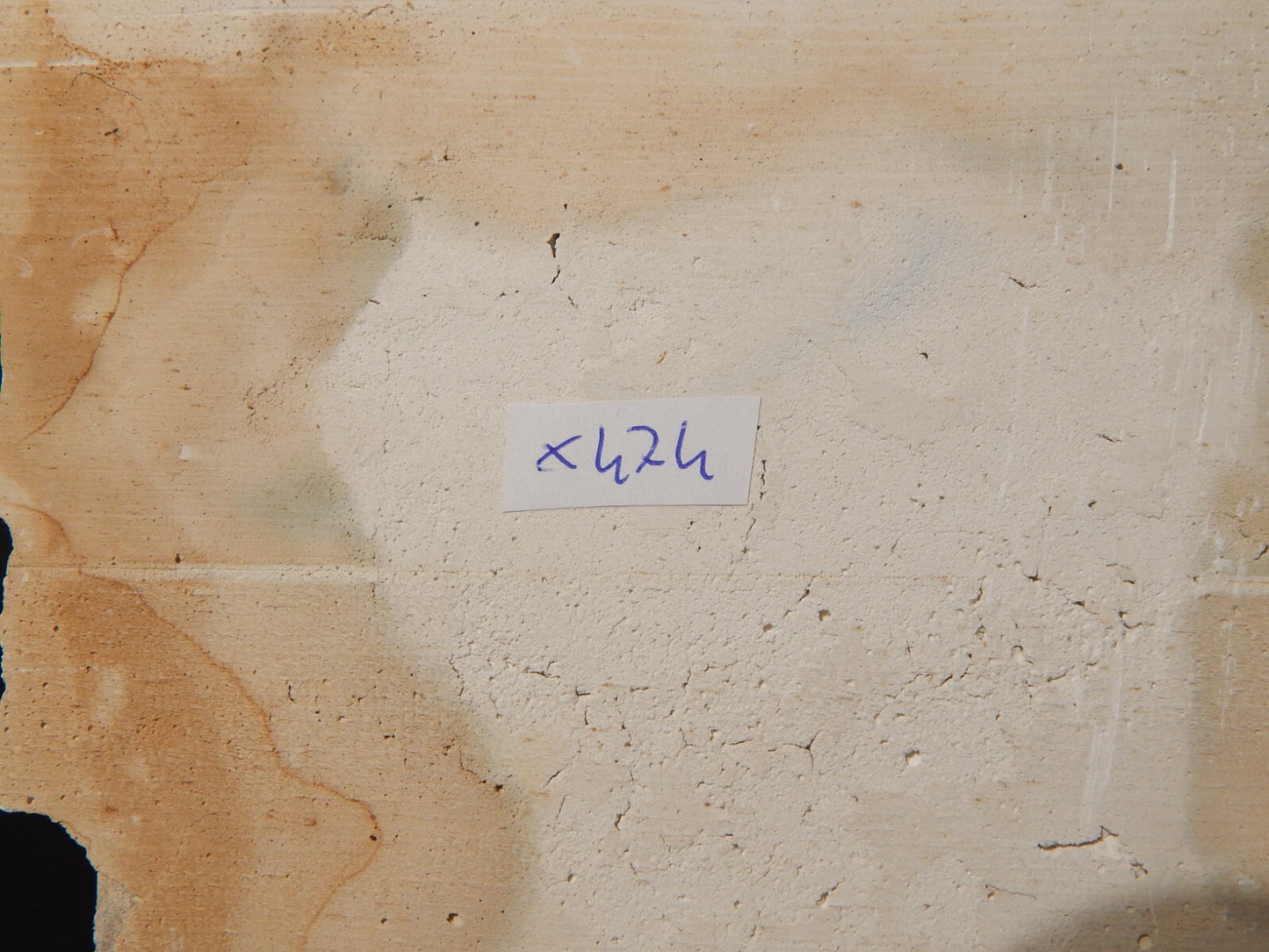 ANTICA PIASTRELLA MATTONELLA CERAMICA DELFT DEL 1700 DECORO AL MANGANESE (474)