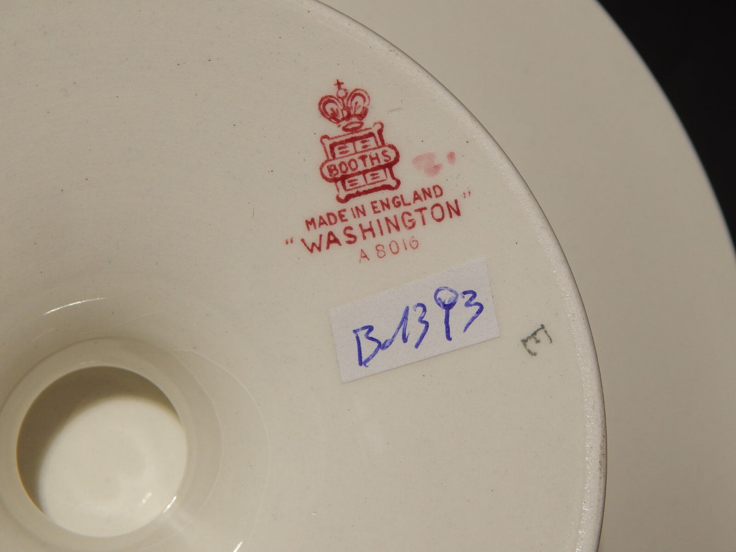 ANTICA ALZATA CENTROTAVOLA BOOTHS WASHINGTON SEMI-PORCELLANA INGLESE FIORI ROSA