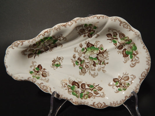 ANTICA 1850 RAVIERA PIATTO CONCHIGLIA SEMI PORCELLANA RIDGWAY &C. APPLE BLOSSOM