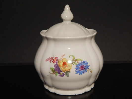 VINTAGE ZUCCHERIERA POTICHE CERAMICA RICHARD GINORI LAVENO DIAMONDSTONE FLOREALE