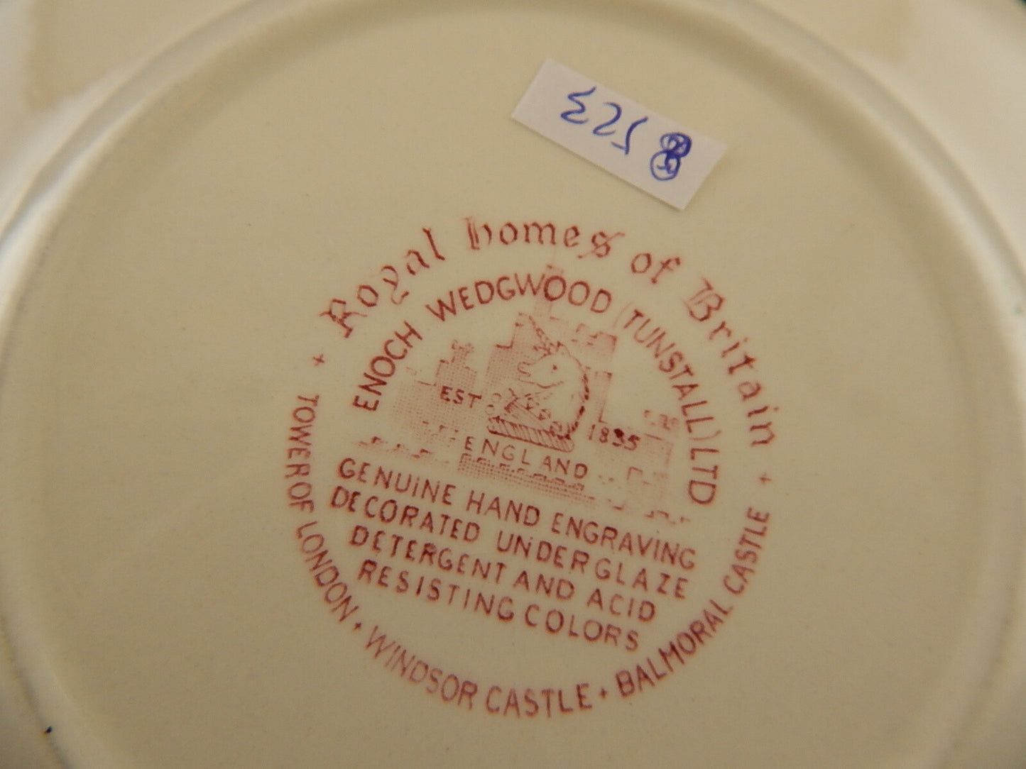 PORCELLANA VINTAGE WEDGWOOD ROYAL HOMES OF BRITAIN WINDSOR CASTLE BIANCO ROSSO