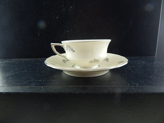 ANTICA PREZIOSA RARA TAZZINA CAFFÈ BOHEMIA ROYAL IVORY DECORO ARGENTO DIFETTO