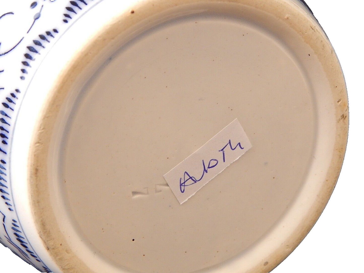 ANTICO ART DECO BARATTOLO CUCINA PORCELLANA BIANCO BLU PROBABILE VILLEROY&BOCH