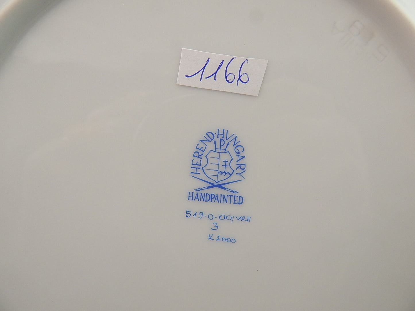 PIATTO DESSERT ROSA DI VIENNA PORCELLANA HEREND HUNGARY DIPINTO A MANO CM 20,5