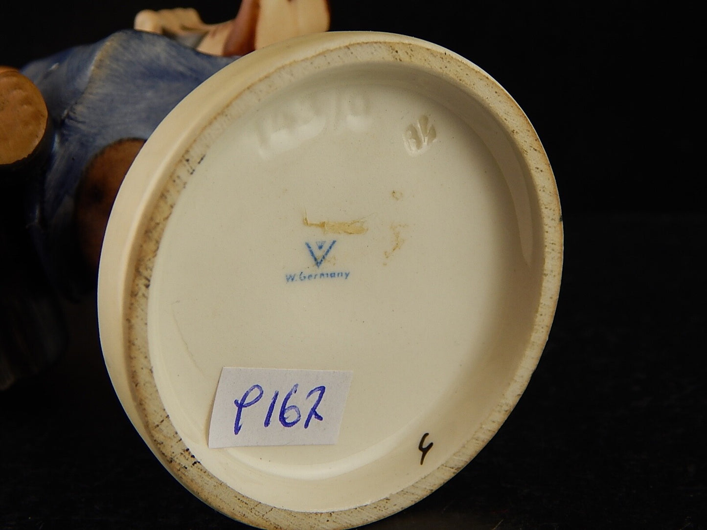 VINTAGE RARA STATUINA PORCELLANA GOEBEL HUMMEL 143/0 SCARPE BOOTS