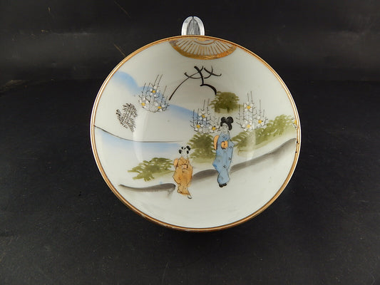 ANTICA PORCELLANA CIOTOLA GIAPPONE KUTANI JAPANESE BOWL HANDMADE PRIMO 900