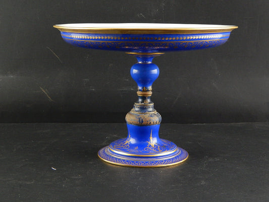 ANTICA 1866 ALZATA CENTROTAVOLA PORCELLANA MARCHIO SEVRES S.66 DECORO FARFALLA
