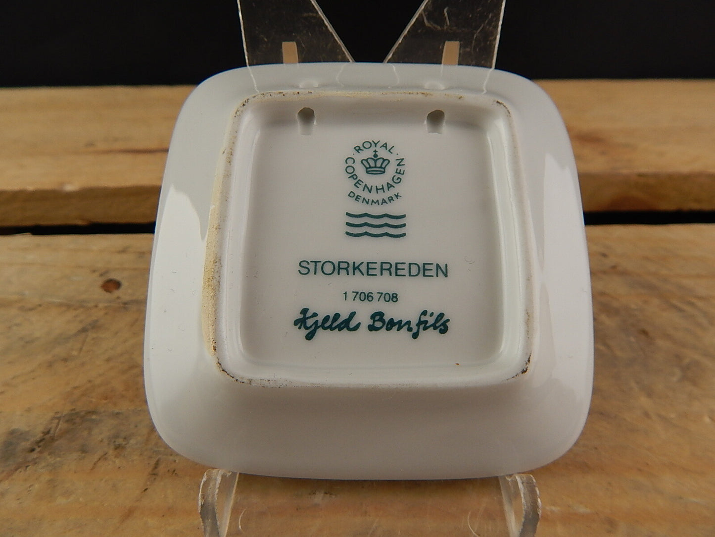 ROYAL COPENHAGEN BING&GRONDAHL PLAQUETTE PIATTO PORCELLANA STORKEREDEN CICOGNE