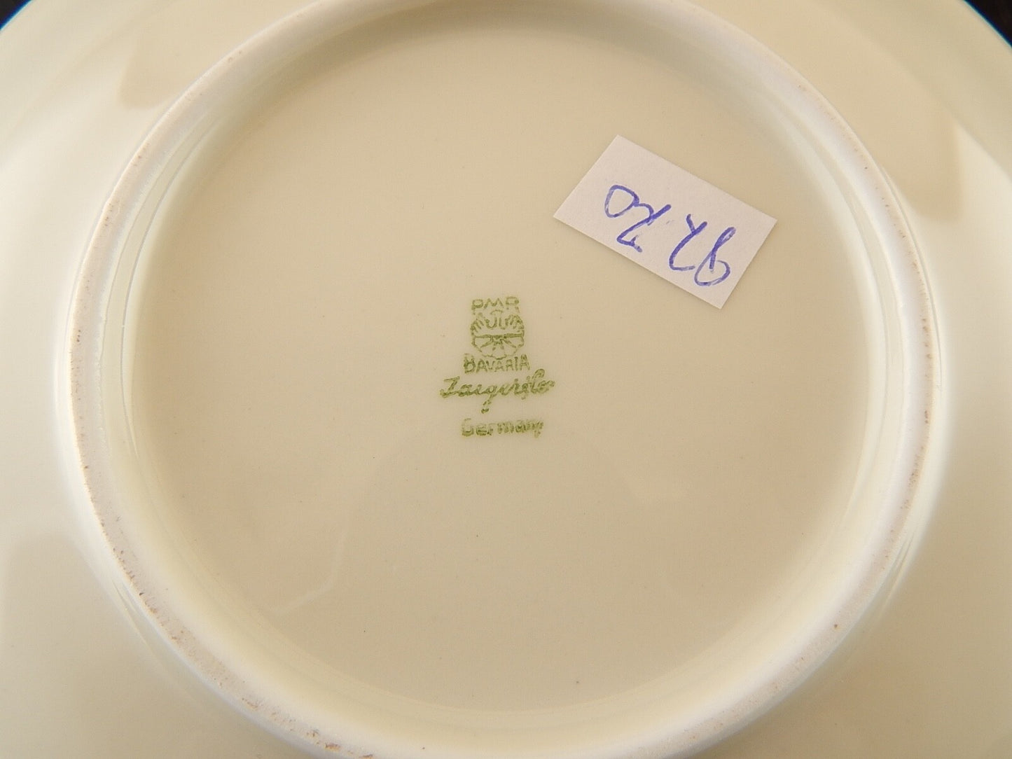 VINTAGE TAZZA DA BRODO STILE IMPERO PREZIOSA PORCELLANA JAEGER BAVARIA