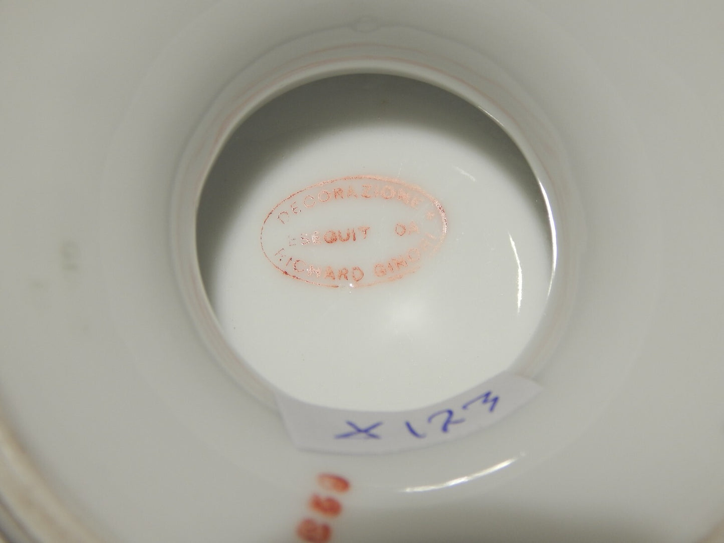 ANTICA ALZATA FRUTTIERA PORCELLANA GINORI LIBERTY DECORAZIONE RICHARD GINORI