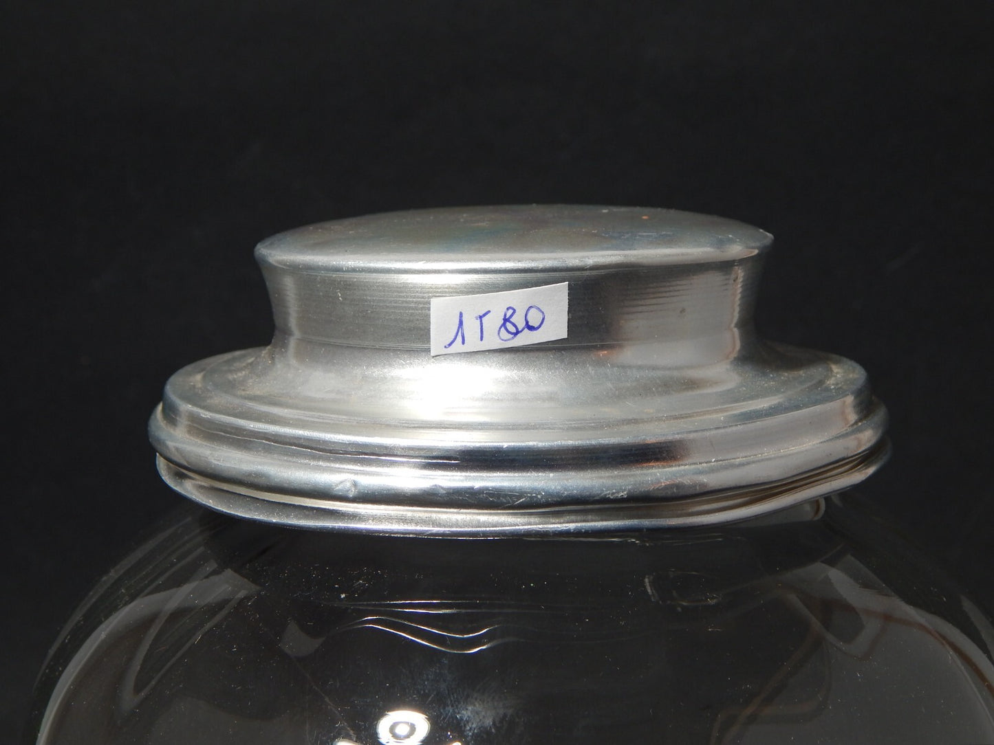 ANTICO VASO E COPERCHIO ALBARELLO VETRO SOFFIATO ALTARE PASTICCERIA DROGHERIA