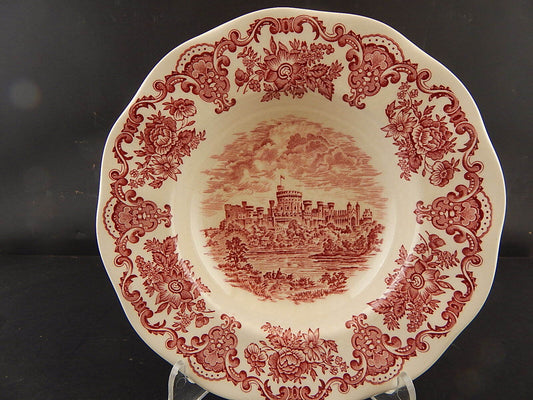 PORCELLANA VINTAGE WEDGWOOD ROYAL HOMES OF BRITAIN WINDSOR CASTLE BIANCO-ROSSO