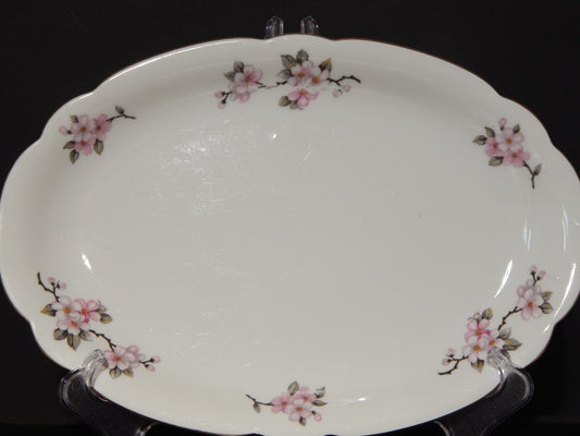 VINTAGE VASSOIO PORCELLANA SELTMANN WEIDEN BAVARIA FIORI DI PESCO MODELLO NORA #