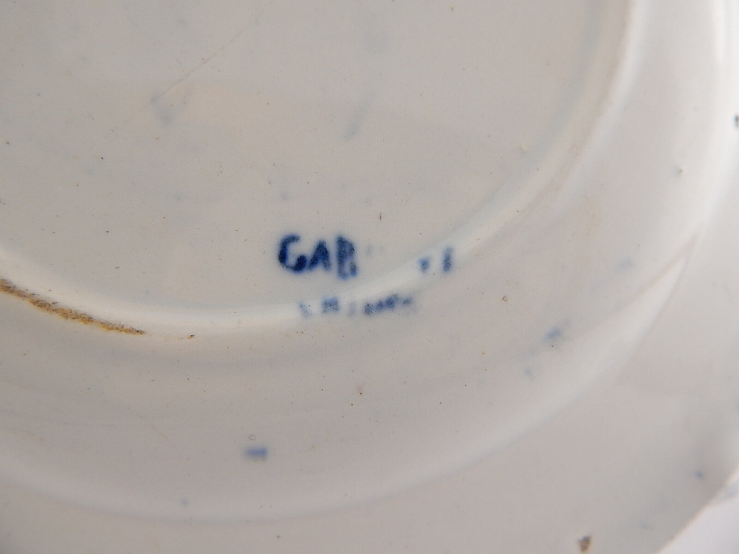 CERAMICA GABUTTI CHIUSA PESIO RARITÀ PIATTO MUSEO BLU FLOW FINE 800 COLLEZIONE