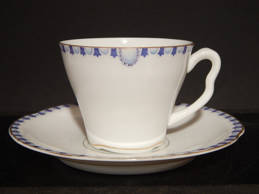 ANTICO LIBERTY DEL 1910 SERVIZIO 6 TAZZE TE' PORCELLANA J.Z.& CO PRE-ROSENTHAL