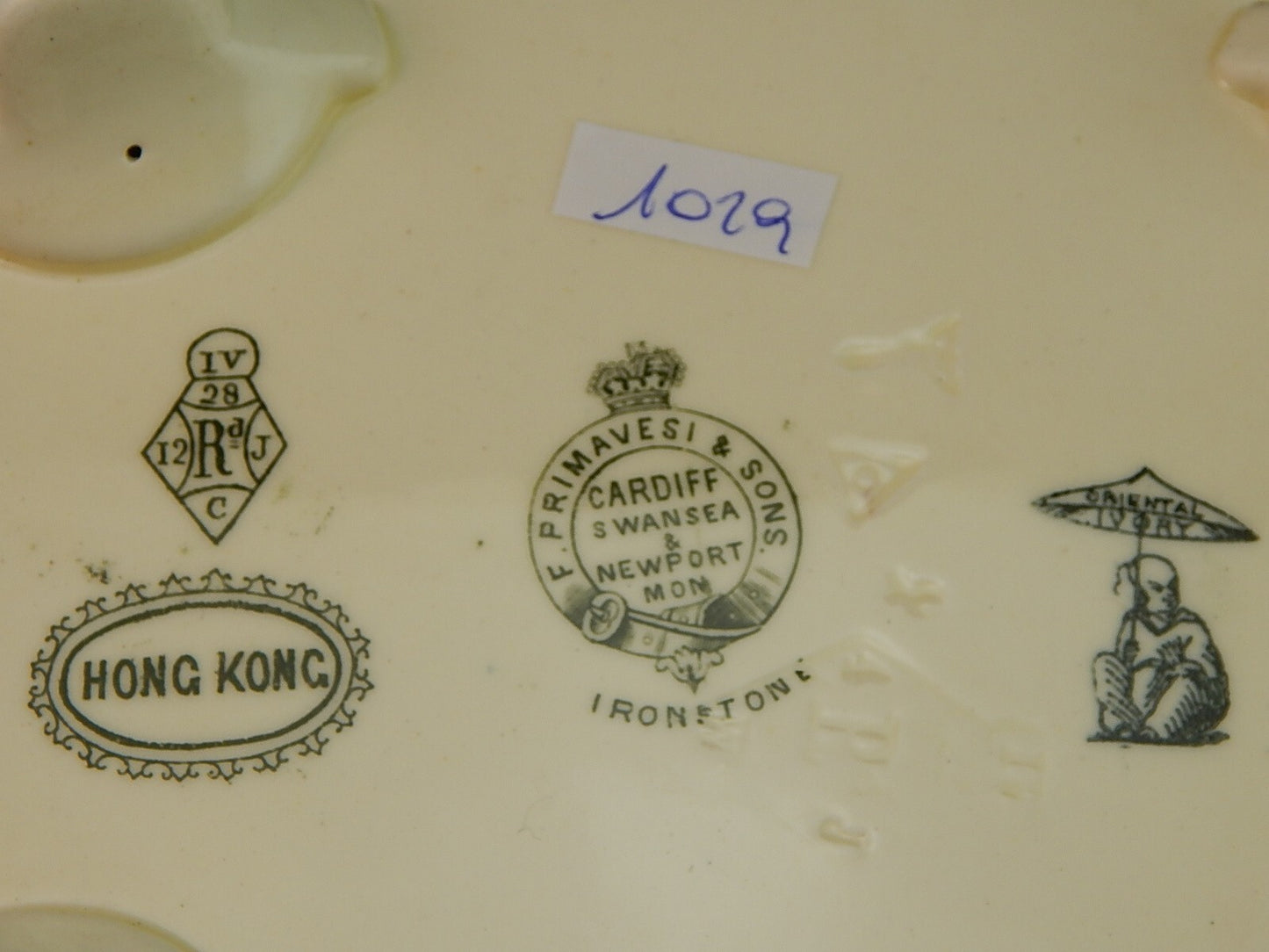 ANTICA 1880 ZUPPIERA LEGUMIERA SEMI PORCELLANA INGLESE BISHOP POWELL & STONIER