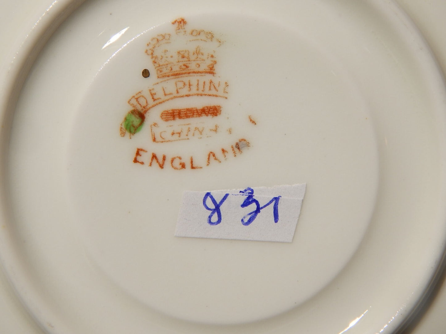 ANTICA TAZZA TE' PORCELLANA INGLESE DELPHINE CROWN CHINA JH MIDDLETON FINE 800