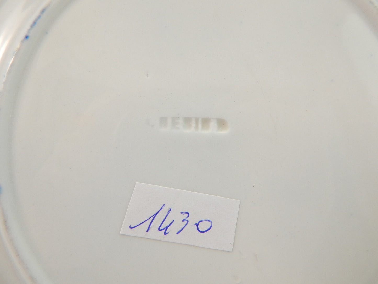 ANTICO RARO PIATTO CERAMICA GIUSEPPE BESIO MONDOVI' SECONDA META' 800 NINFEE