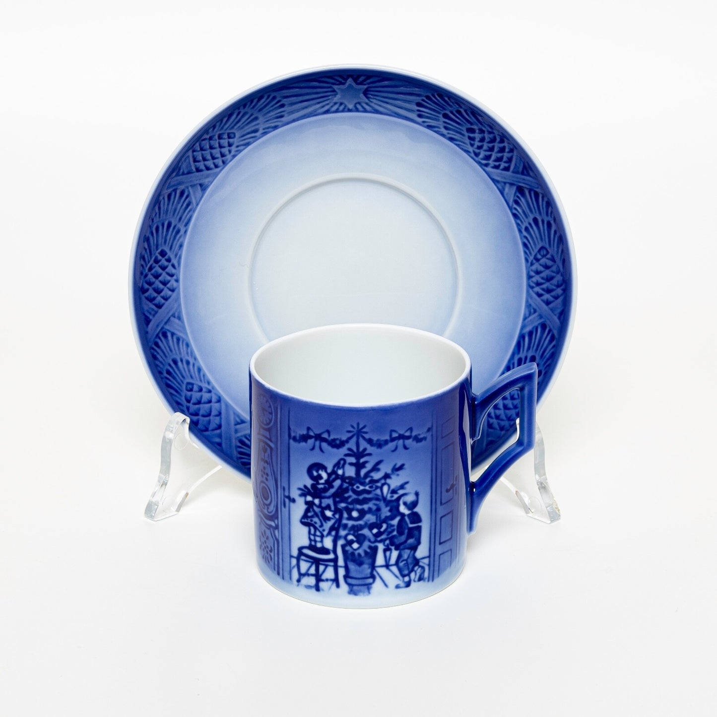 ROYAL COPENHAGEN PORCELLANA TAZZA DI NATALE 2000 CON SCATOLA ORIGINALE CM 7