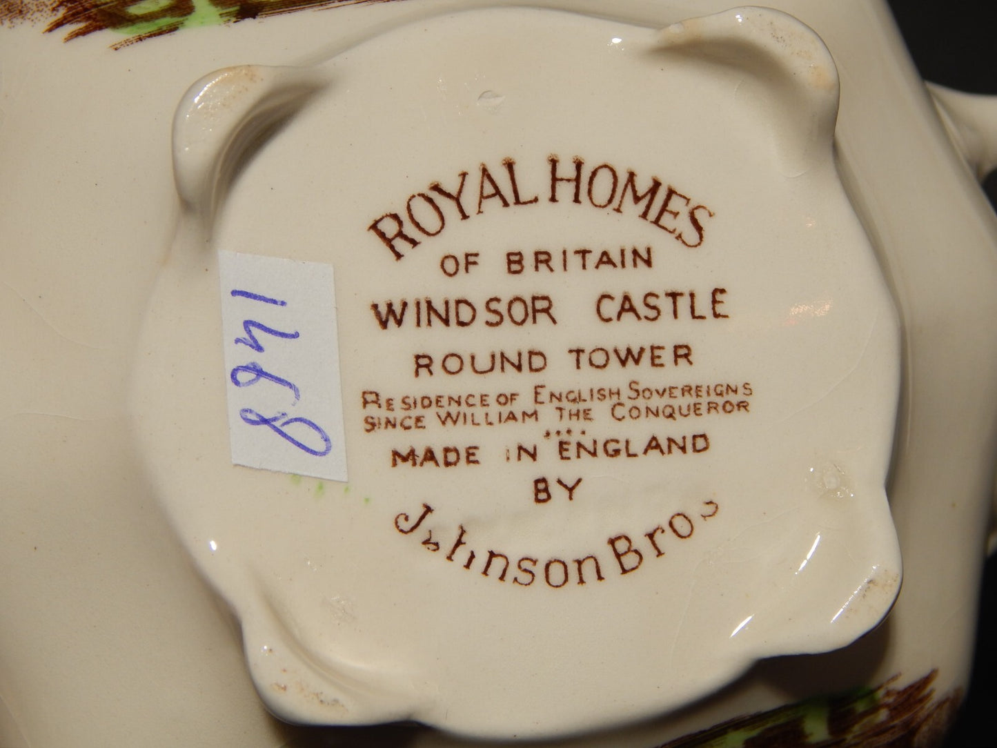 RETRO' ZUCCHERIERA PORCELLANA JOHNSON BROS ROYAL HOMES OF BRITAIN WINDSOR CASTLE