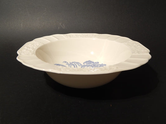 ANTICA FRUTTIERA CERAMICA MYOTT SON STAFFORDSHIRE ENGLAND BANFF BIANCO BLU