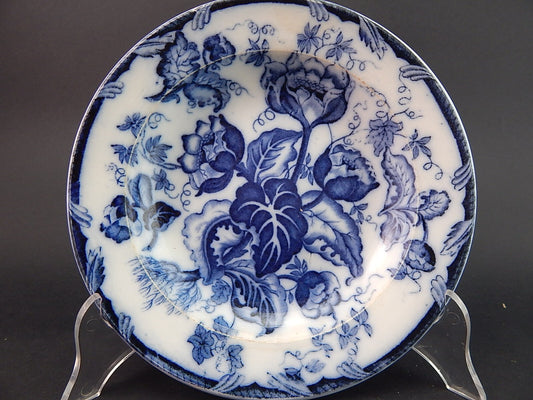 ANTICO PIATTO FONDO NINFEE BLU CERAMICA RICHARD MILANO FINE 800 WATER NYMPH A897