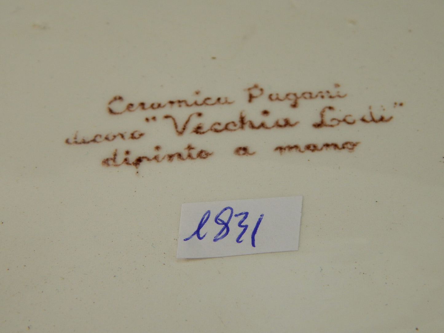 PREZIOSO CENTROTAVOLA ZUPPIERA MAIOLICA CERAMICA PAGANI VECCHIA LODI DIPINTO