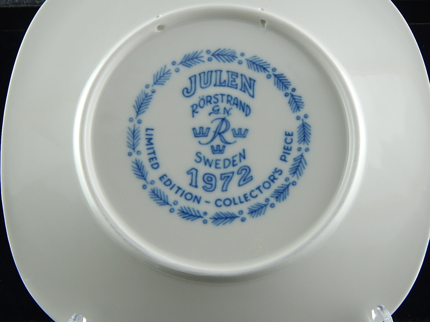 RORSTRAND PIATTO PORCELLANA NATALE 1972 PORCELAIN CHRISTMAS PLATE COLLEZIONE NEW